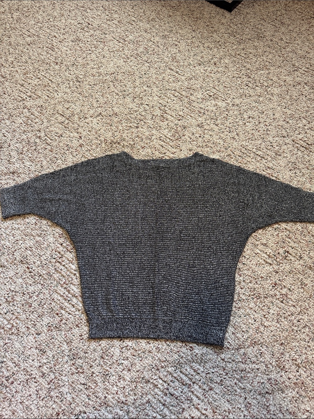 Express Charcoal Gray Scoop-Neck Batwing Sweater